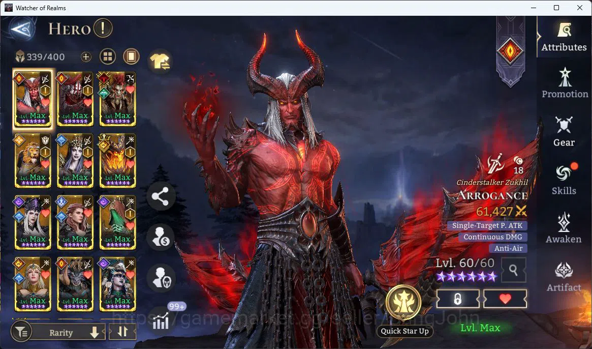 Watcher of Realms Accounts Global 60xx|Power 10M|16 Lord[Valderon,Ingrid,Ezar image 9
