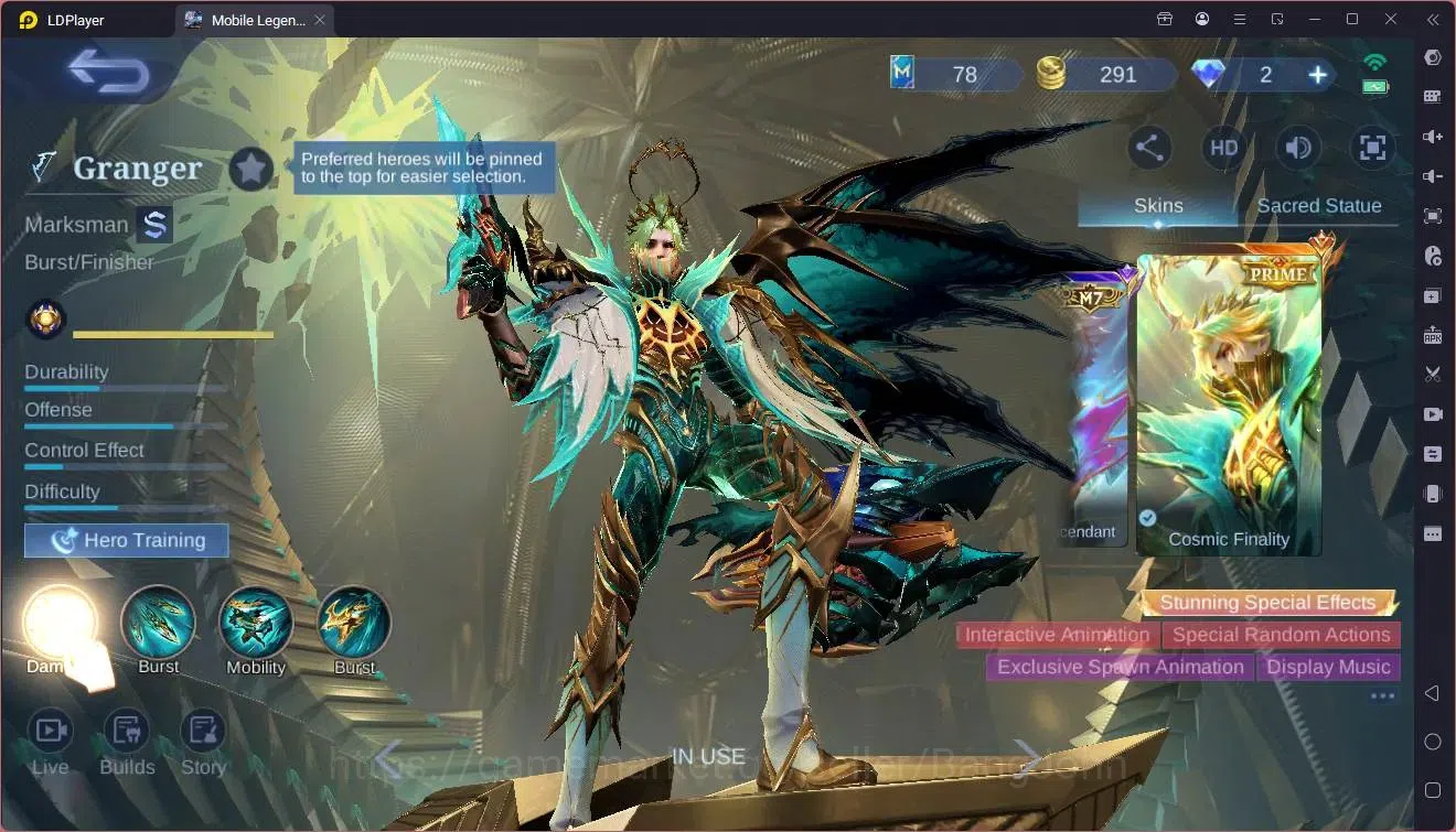 Mobile Legends: Bang Bang Accounts Global|Hero 78|Skin 163|Expert|KOF Karina|Prime Gr image 18