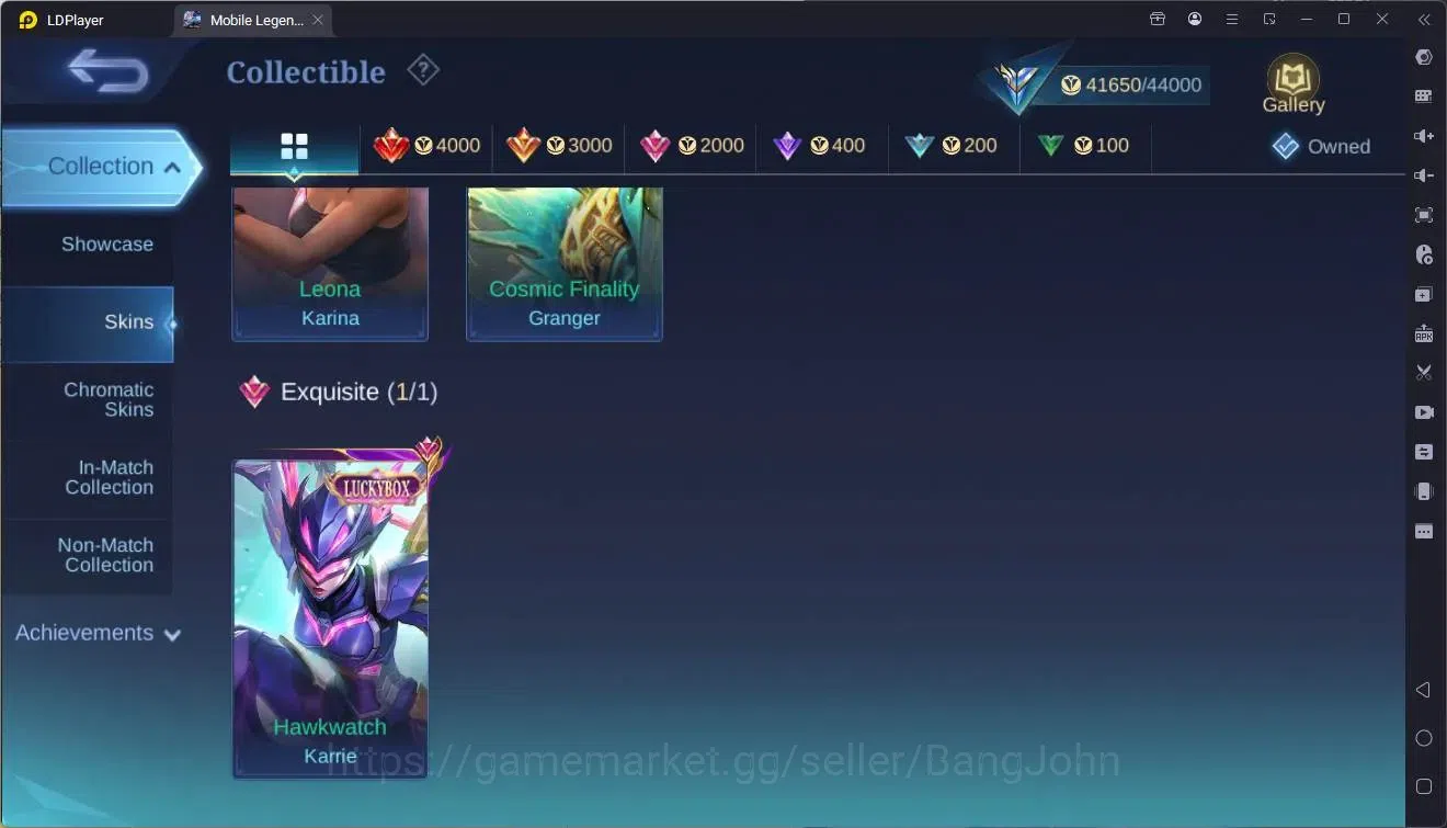 Mobile Legends: Bang Bang Accounts Global|Hero 78|Skin 163|Expert|KOF Karina|Prime Gr image 8