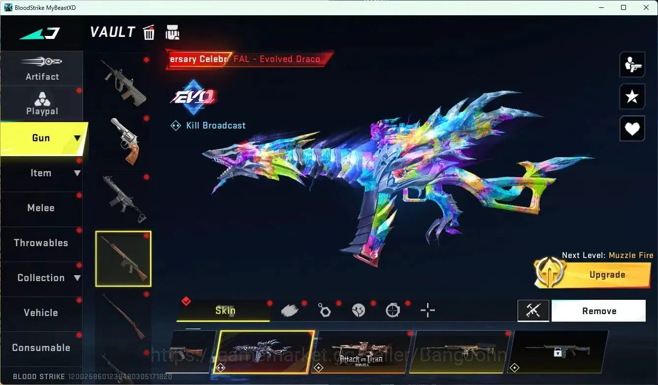 Blood Strike Accounts ASIA| EVO FAL-Draco|Eternal Desert Eagle L2|AOT FA image 13