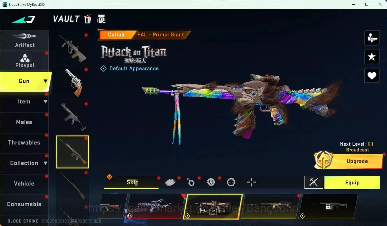 Blood Strike Accounts ASIA| EVO FAL-Draco|Eternal Desert Eagle L2|AOT FA image 14