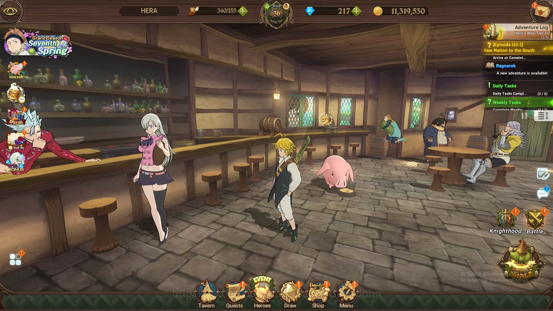 The Seven Deadly Sins: Grand Cross Accounts Others GLOBAL|2.5M CC|DM217|LR ELizabeth3/6|Collab Sho FF|7UR