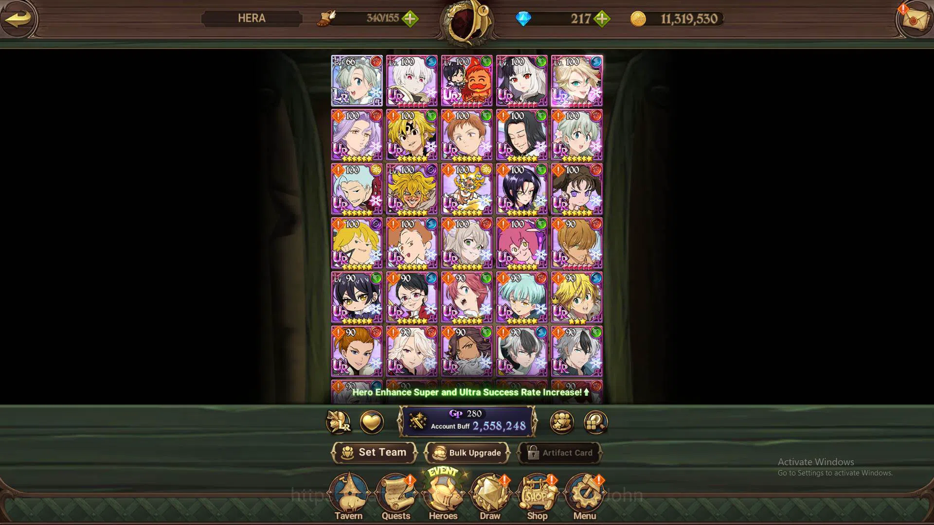 The Seven Deadly Sins: Grand Cross Accounts Others GLOBAL|2.5M CC|DM217|LR ELizabeth3/6|Collab Sho FF|7UR 3