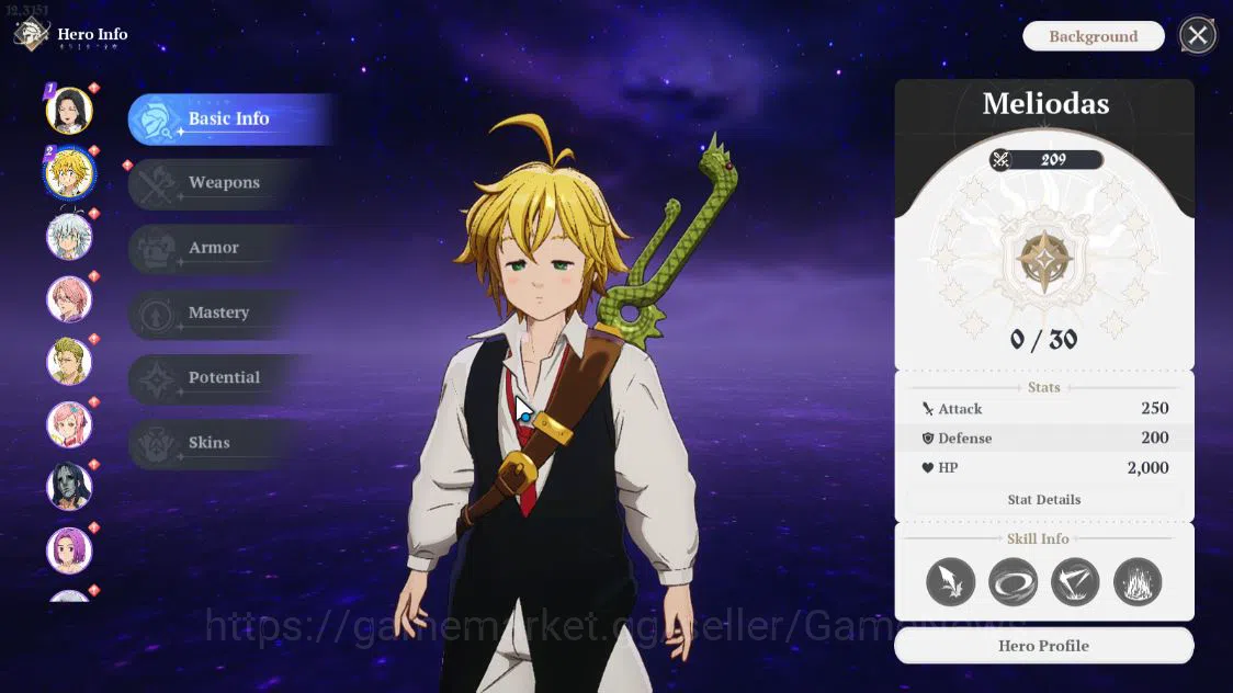 The Seven Deadly Sins: Origin Accounts [EU] Lv 2 Fresh Starter|2 SSR| Meliodas, Guila, an image 11