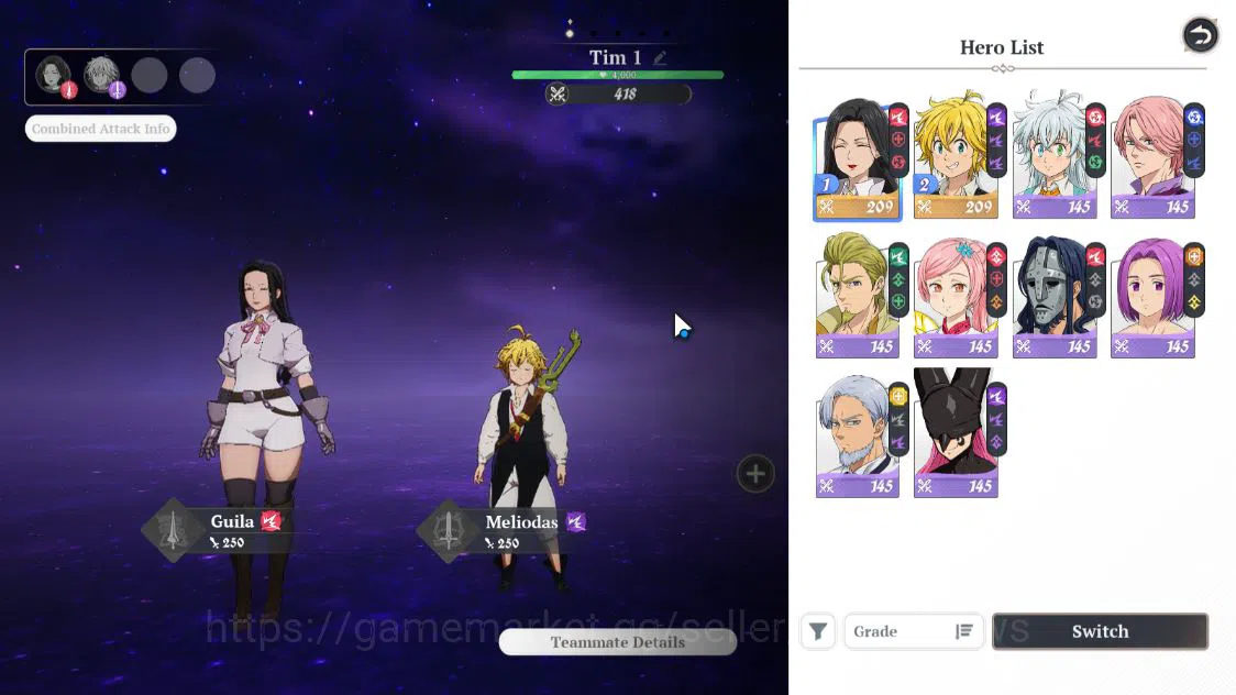 The Seven Deadly Sins: Origin Accounts [EU] Lv 2 Fresh Starter|2 SSR| Meliodas, Guila, an image 13