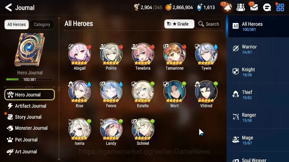 Epic Seven Accounts GLOBAL UnVerif|NewEra|3ML(LR Krau,Comnd Pavel,Apoc image 4