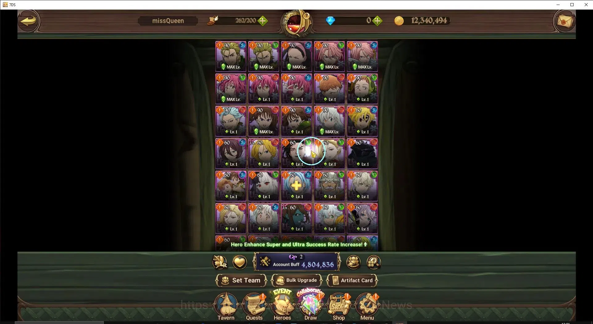 The Seven Deadly Sins: Grand Cross Accounts Endgame Global|4,8M CC|120 LS|7 LR+13 UR+Many 11
