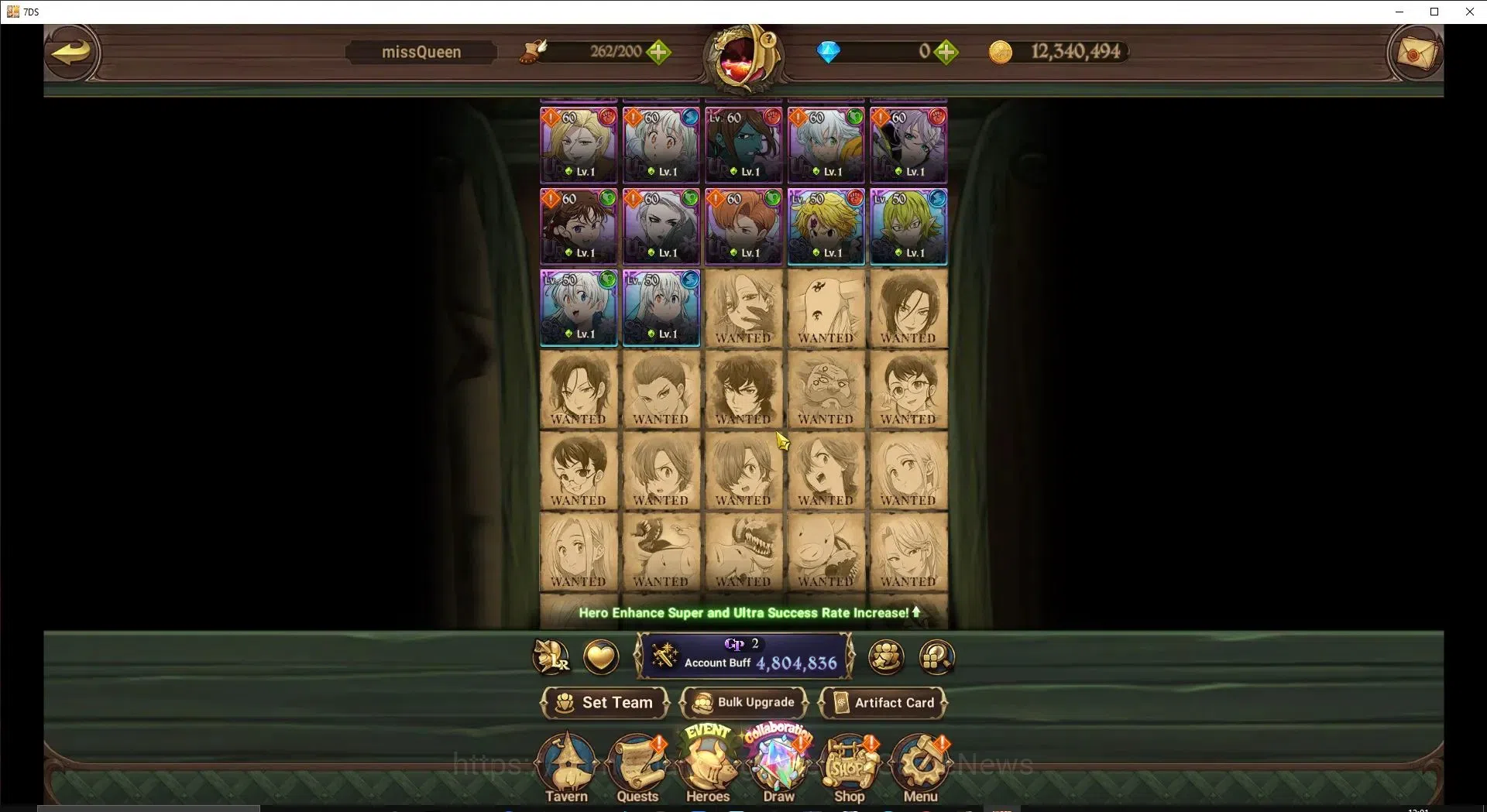 The Seven Deadly Sins: Grand Cross Accounts Endgame Global|4,8M CC|120 LS|7 LR+13 UR+Many 12