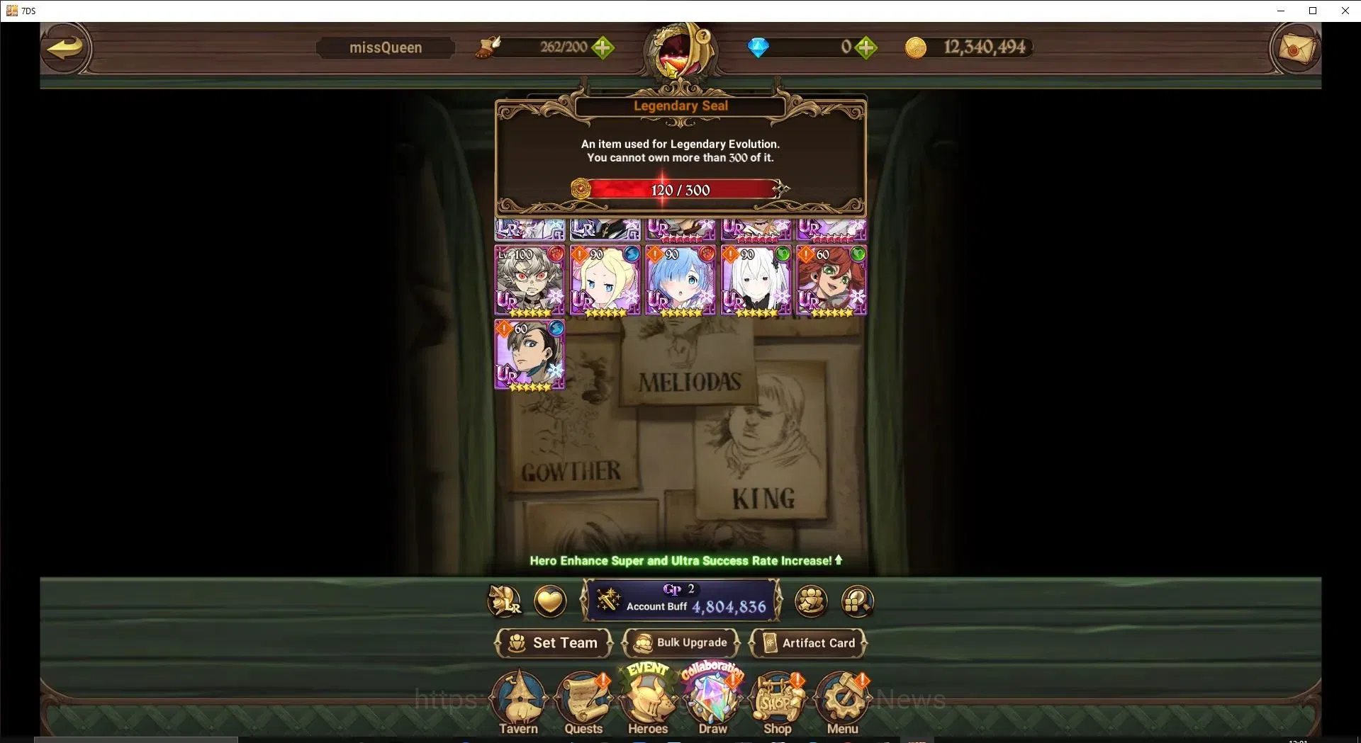 The Seven Deadly Sins: Grand Cross Accounts Endgame Global|4,8M CC|120 LS|7 LR+13 UR+Many 5