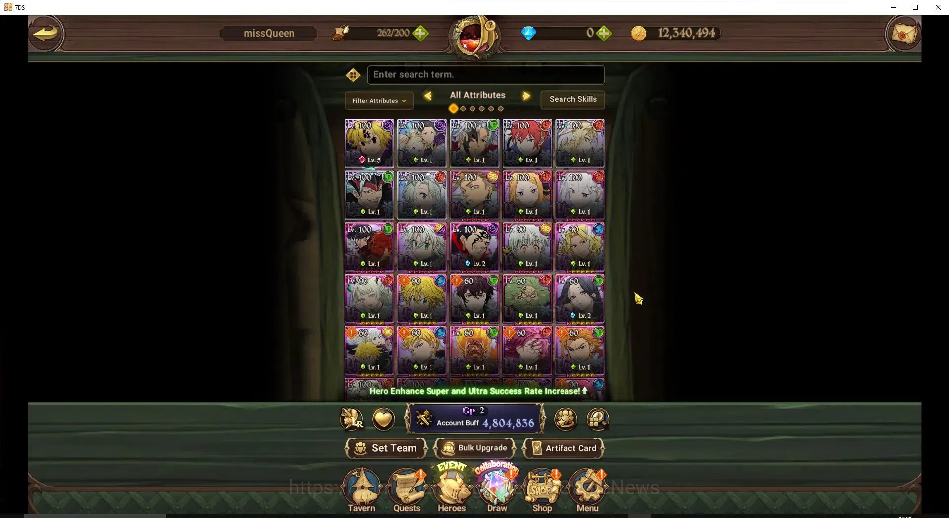 The Seven Deadly Sins: Grand Cross Accounts Endgame Global|4,8M CC|120 LS|7 LR+13 UR+Many 6