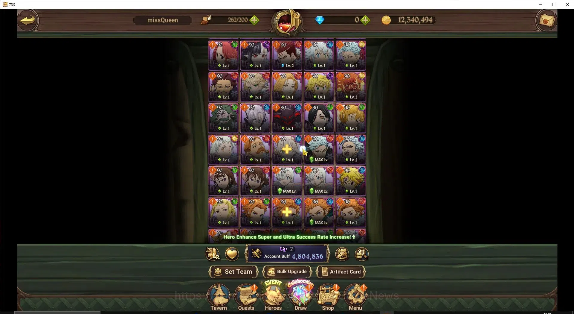 The Seven Deadly Sins: Grand Cross Accounts Endgame Global|4,8M CC|120 LS|7 LR+13 UR+Many 9