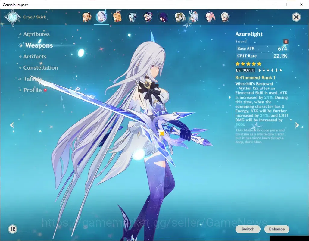 Genshin Impact Accounts ASIA|AR60|PremTim[Skirk,Navia,EulaC1]+Sign,Raiden| image 10