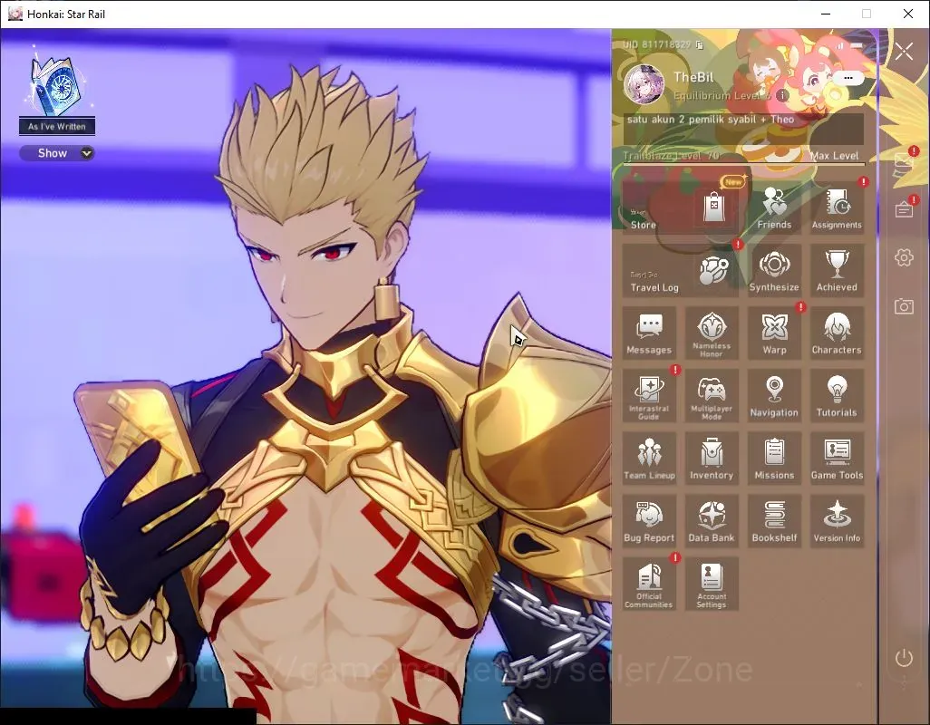 Honkai Star Rail Accounts Others ASIA|TL 70|17 Limit|Casto 1