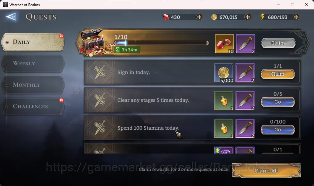 Watcher of Realms Accounts Global 60xx|Power 1M|1 Lord rygar|Nightmare 2 RA01 image 15