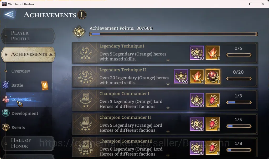 Watcher of Realms Accounts Global 60xx|Power 1M|1 Lord rygar|Nightmare 2 RA01 image 5