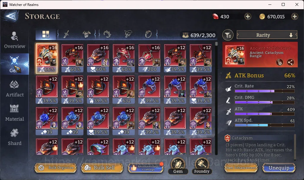 Watcher of Realms Accounts Global 60xx|Power 1M|1 Lord rygar|Nightmare 2 RA01 image 9