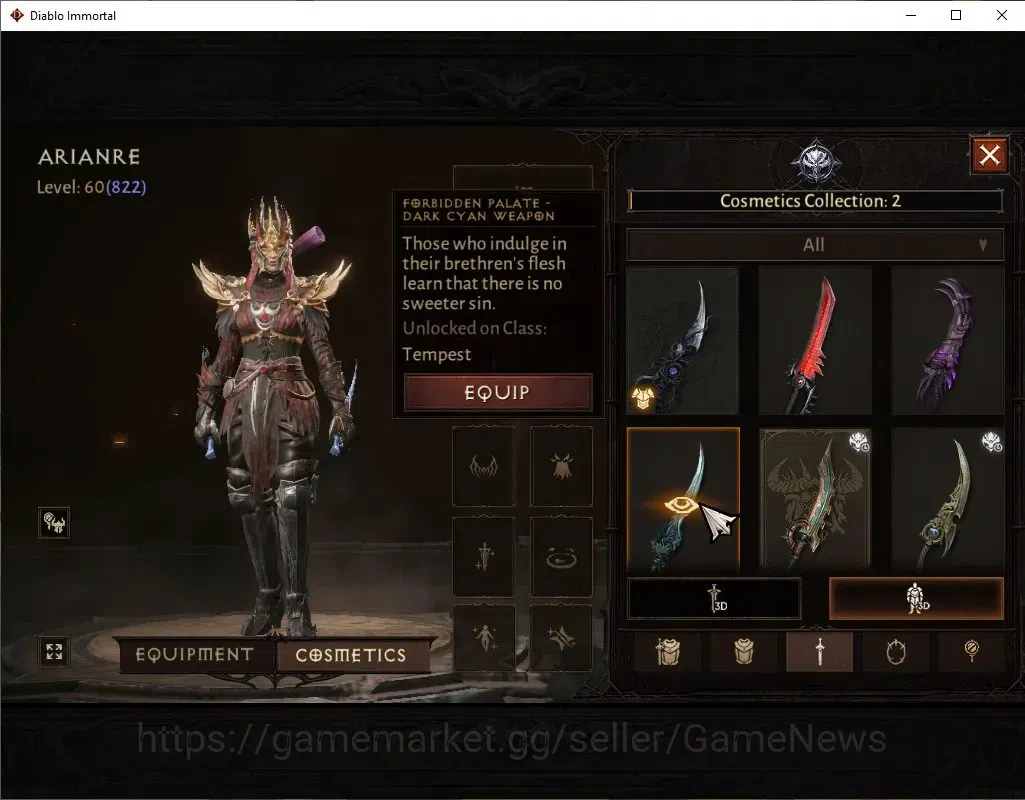 Diablo Immortal Accounts SEA-Vasily|CS ON|Lv60(822)|Tempest|CR 44k|Reso 510 image 10
