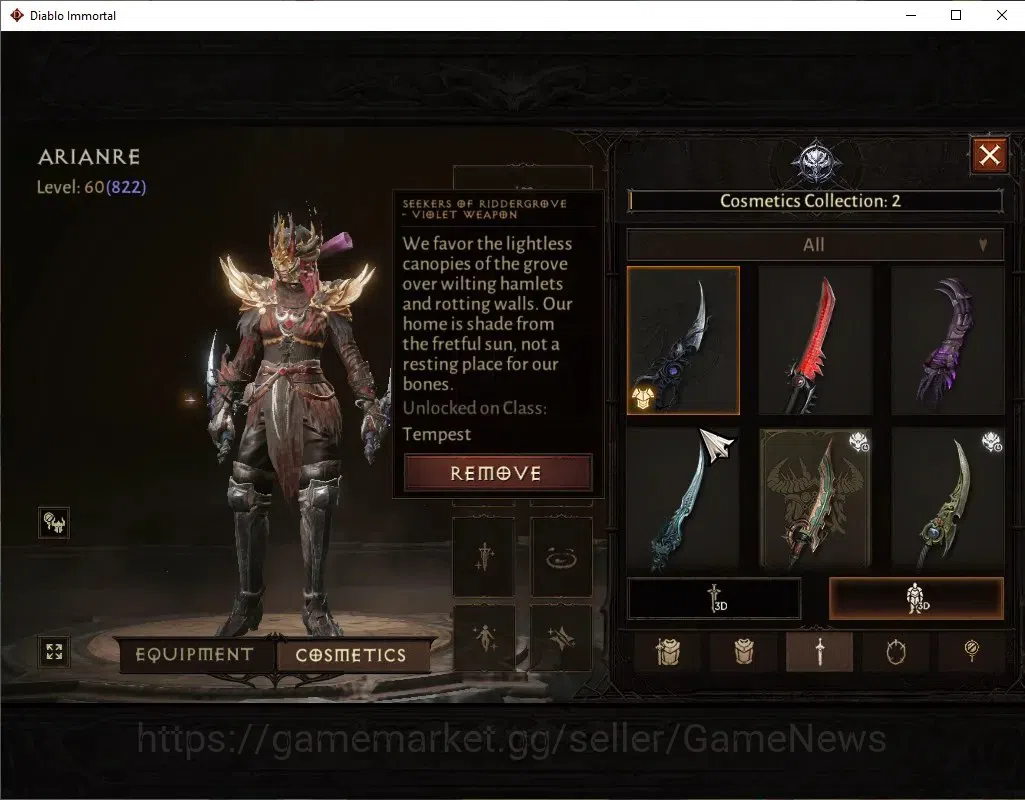 Diablo Immortal Accounts SEA-Vasily|CS ON|Lv60(822)|Tempest|CR 44k|Reso 510 image 8