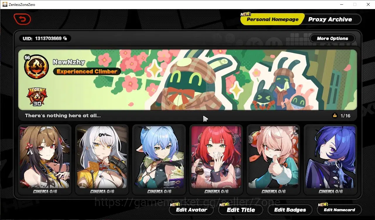 Zenless Zone Zero Accounts Others ASIA|IK 56|10 Limit,2 VH,Velina PremTeam[(Promeia,Shunguang,Nangong 5