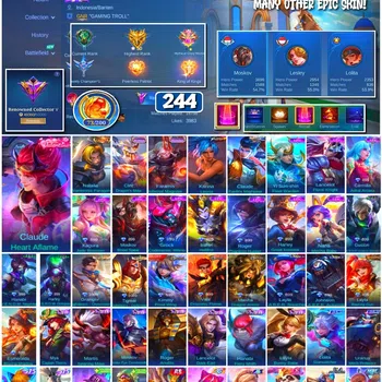 Mobile Legends: Bang Bang Collector #3413 244 Skins | Collector Natalia | KoF Karina | image 1
