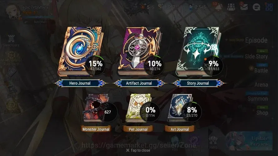 Epic Seven Accounts Global Unverif|Starter|3ML (Astromancer Elena, Arc image 7