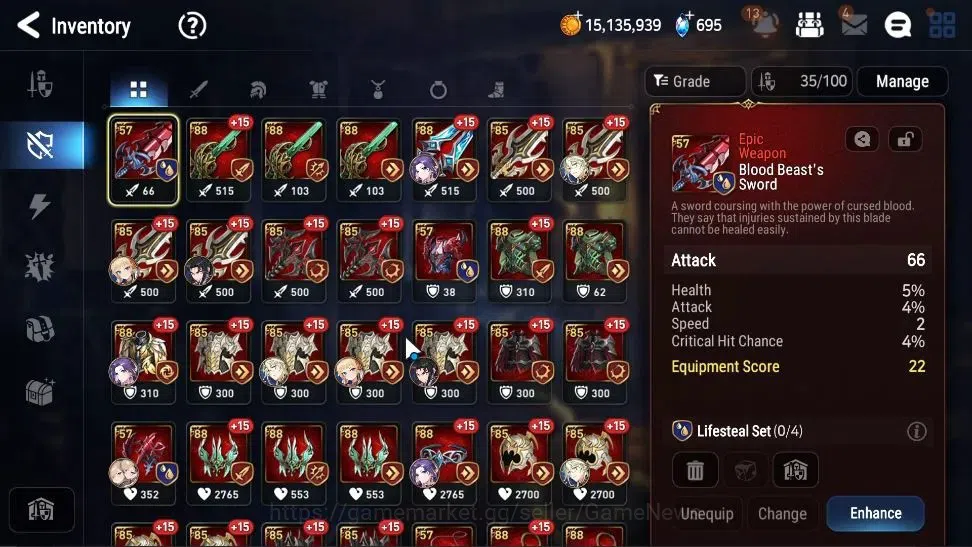 Epic Seven Accounts Mid-Tier GLOBAL UnVerif|New Era|9 ML(Rhiana&Luciel,LC Bellona,NM Luna,Etc)+TA Coli,Etc|Poh+ON|1K 14