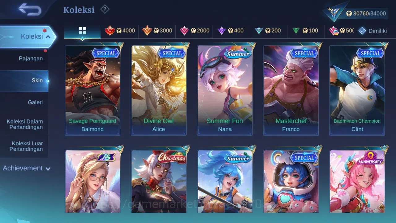 Mobile Legends: Bang Bang Accounts Hero 122 Skin 175 | CC Nata | Epic Roger | Dtamer  image 4