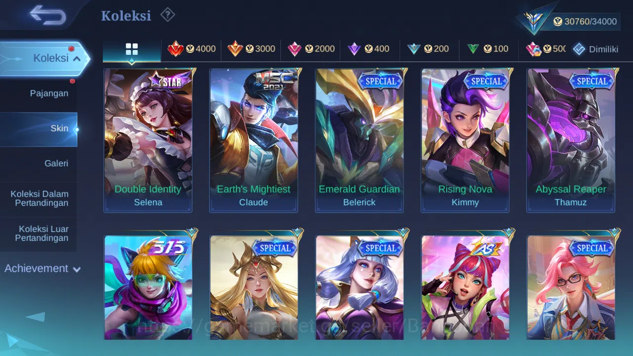 Mobile Legends: Bang Bang Accounts Hero 122 Skin 175 | CC Nata | Epic Roger | Dtamer  image 6