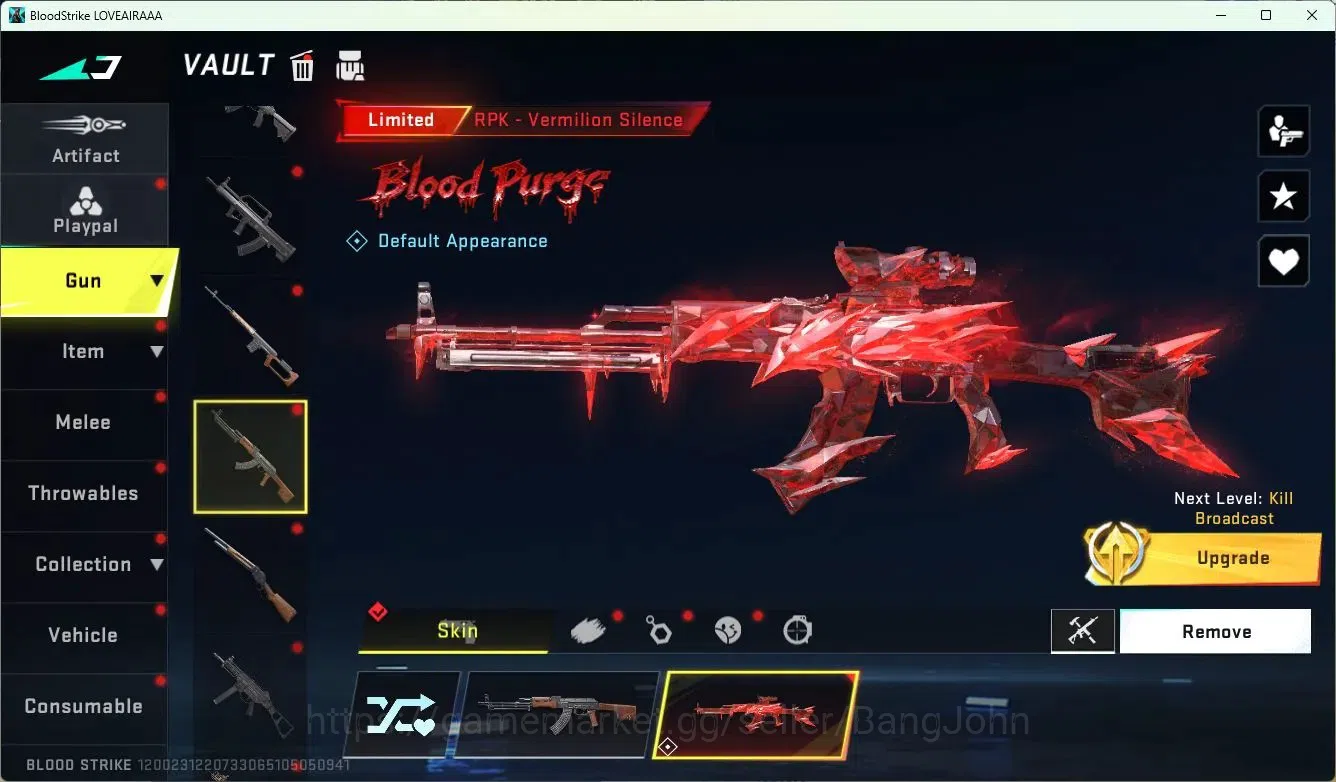 Blood Strike Accounts ASIA | 2 Collab Skins | Limited RPK-Vermilion Sile image 17