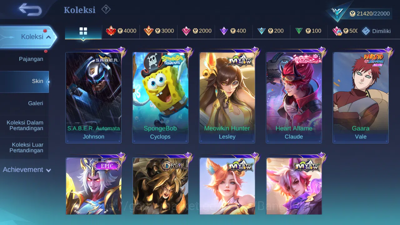 Mobile Legends: Bang Bang Accounts GLOBAL Hero 75 Skin 100 | Meow Julian Silvanna Les image 3