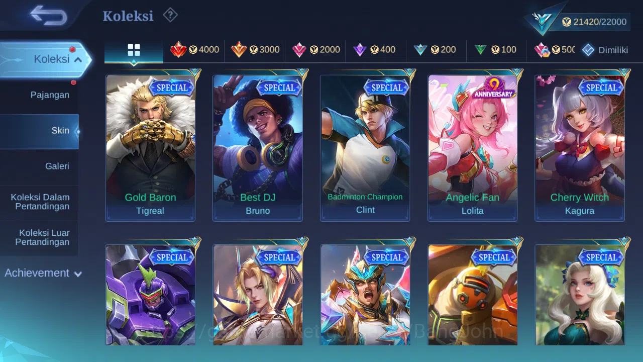 Mobile Legends: Bang Bang Accounts GLOBAL Hero 75 Skin 100 | Meow Julian Silvanna Les image 5