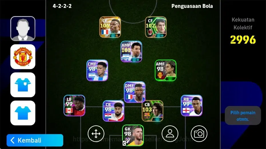eFootball Accounts Legends & Iconic Players Mobile|PW 2996|Mbappe BigTime New, Denis Bergkamp,Daniele Massaro,Puyol Epic 1