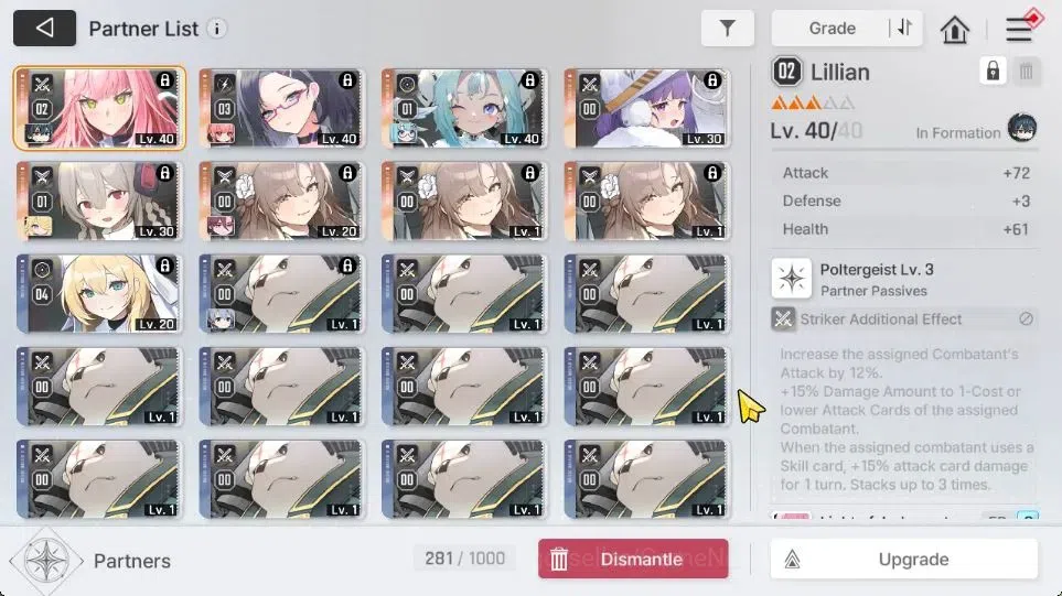 Chaos Zero Nightmare Accounts GLOBAL Lv 34|4 SSR[LukeM2,Mei Lin,Orlea,Kayron]+11 SR[MikaM2,CassiusM3,LucasM4,Etc]+8 SR 6