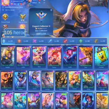 Mobile Legends: Bang Bang Others HERO 105 SKIN 164 | EMBLEM ALL MAX| COLECTOR NATAL image 1