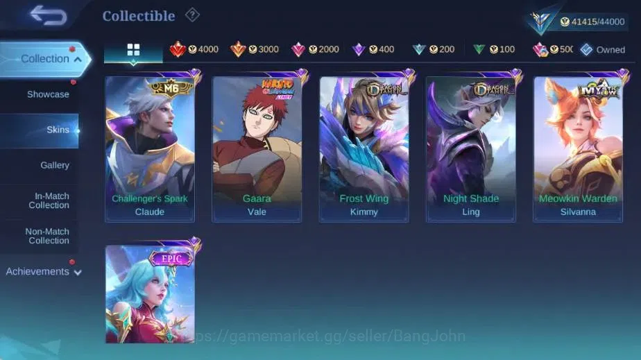 Mobile Legends: Bang Bang Accounts Global|Skin 159|Expert|PRIME Claude,Collector Nata image 11
