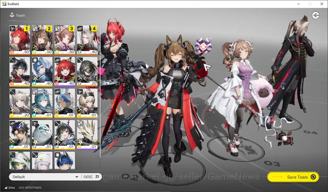 Arknights: Endfield Accounts Asia Lv50+16k oro|Laeva+Sign,GilbertaP1,Pog,Ardeli image 1