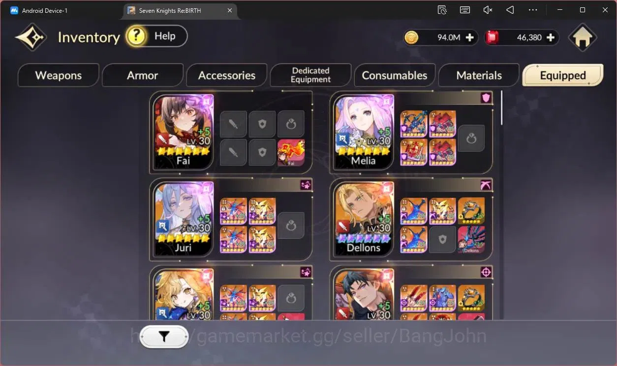 Seven Knights Re:Birth Accounts Global|Full EX7 (Fai,Melia,Juri,Rosie,Gelidus)|13  image 13