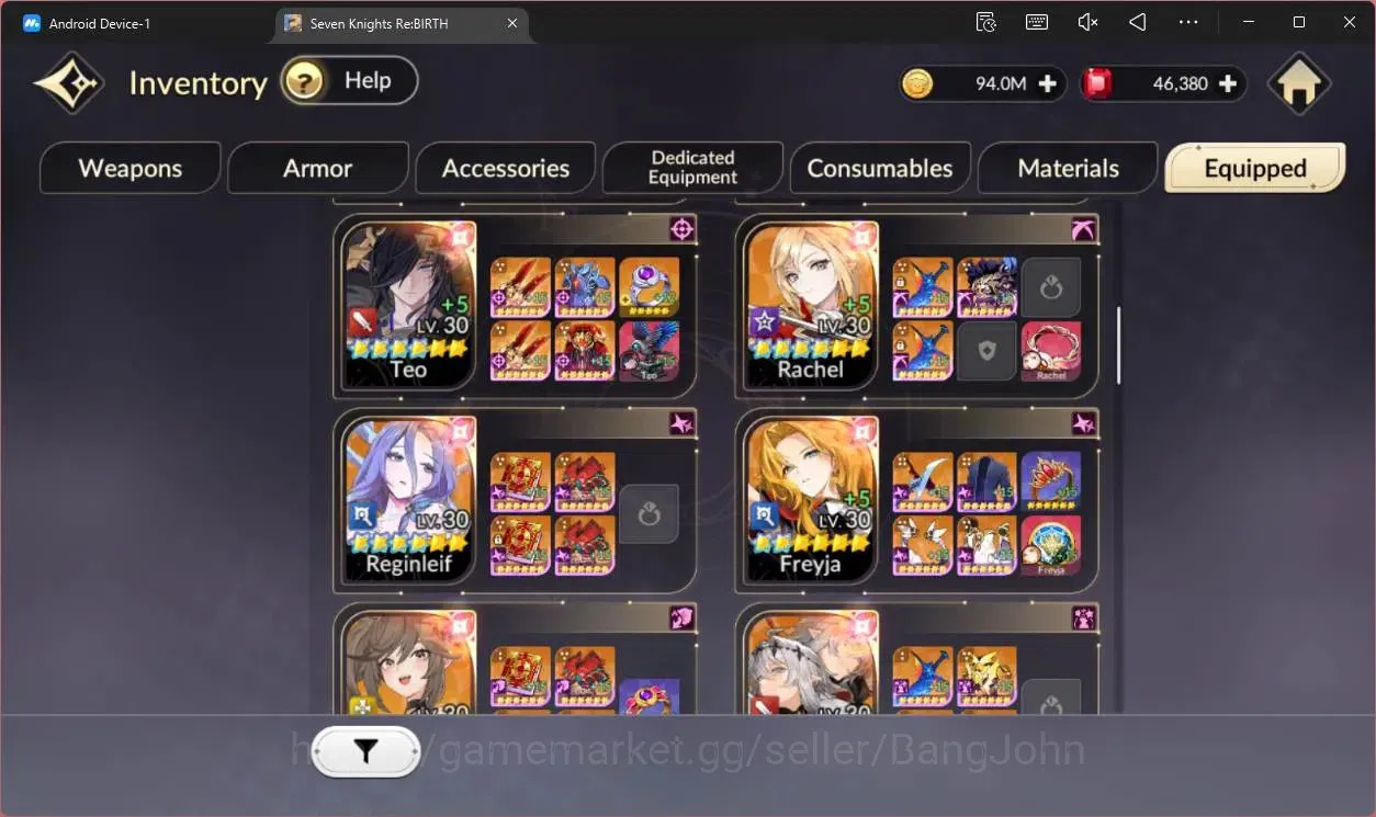 Seven Knights Re:Birth Accounts Global|Full EX7 (Fai,Melia,Juri,Rosie,Gelidus)|13  image 15