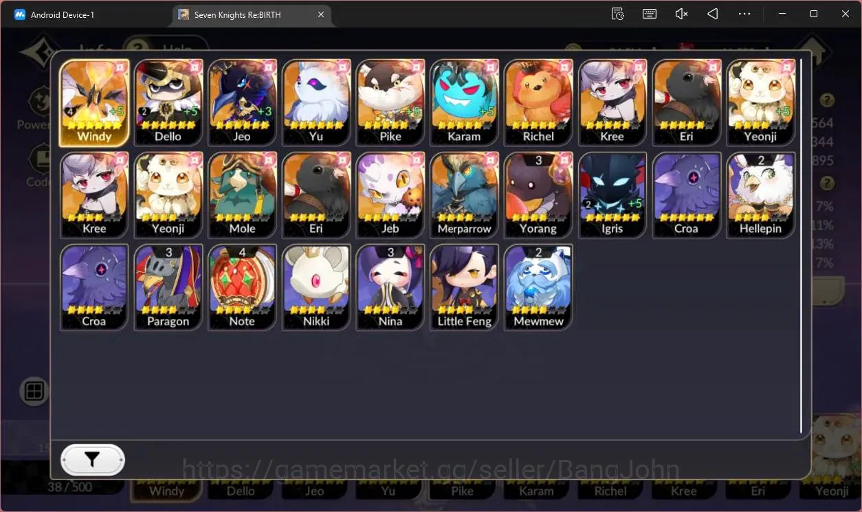 Seven Knights Re:Birth Accounts Global|Full EX7 (Fai,Melia,Juri,Rosie,Gelidus)|13  image 5