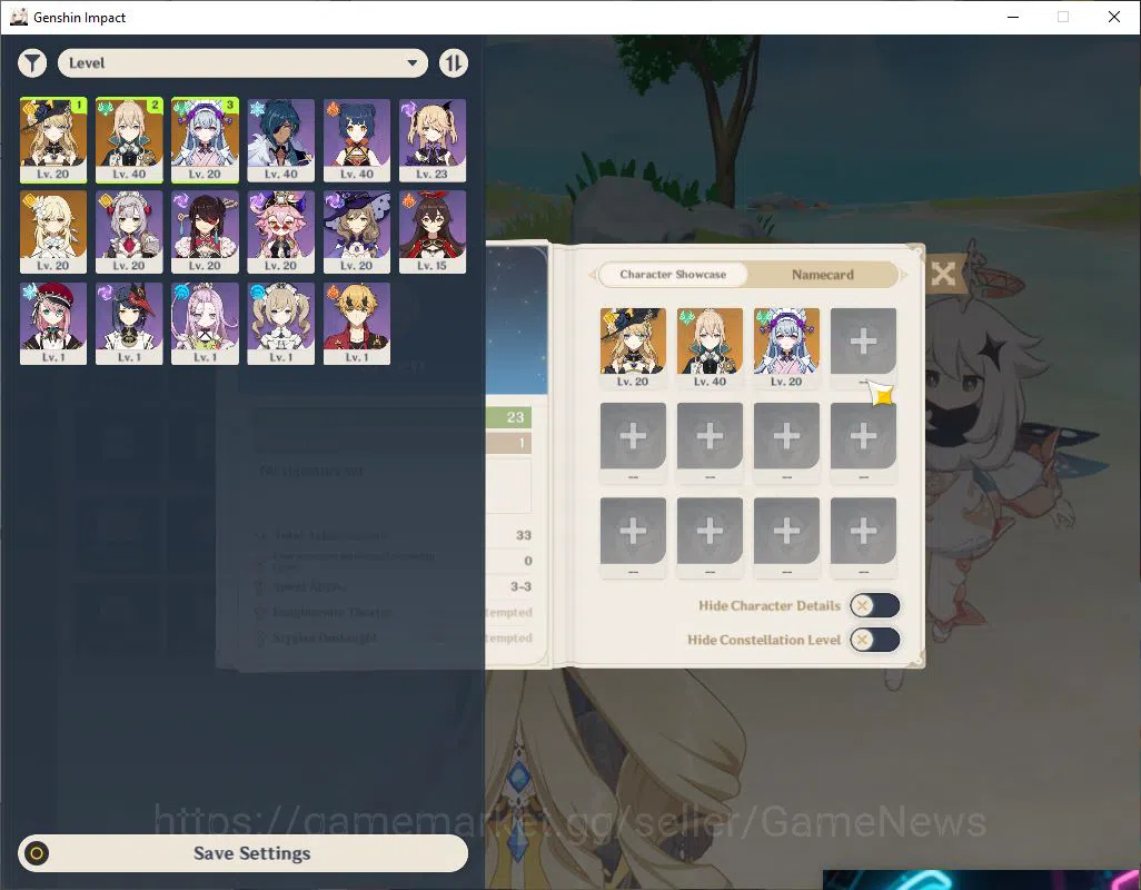 Genshin Impact Accounts Starter ASIA|AR 23|Fresh Starter|1Limited+13(*4Character)|Navia,Jean,Mizuki|Low Exlpore Map|Reoni 2