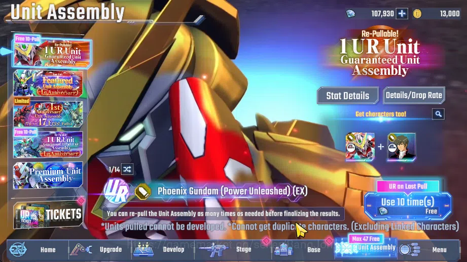 SD Gundam G Generation ETERNAL Accounts Global Rank 1 | FreshStory | 100+K Diamond, Select image 6