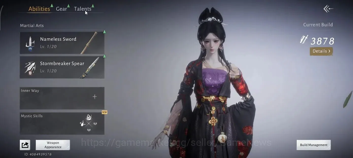 Where Winds Meet Accounts GLOBAL|Lv 14|1 Harmonic Core|GS 3878|Anthem of Age image 5