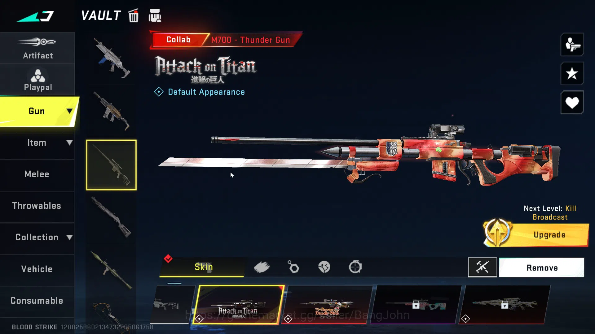 Blood Strike Accounts ASIA |ETHERNAL=SPEAR(LVL1),UZI(LVL3)|COLLAB=M700,K image 10