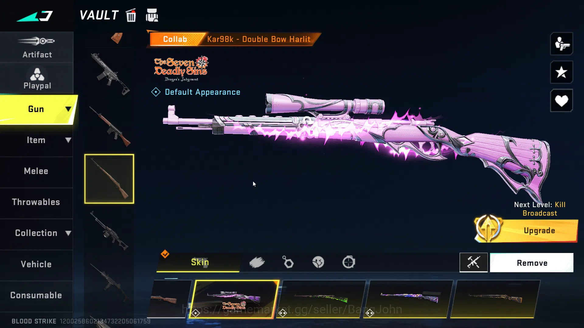 Blood Strike Accounts ASIA |ETHERNAL=SPEAR(LVL1),UZI(LVL3)|COLLAB=M700,K image 17
