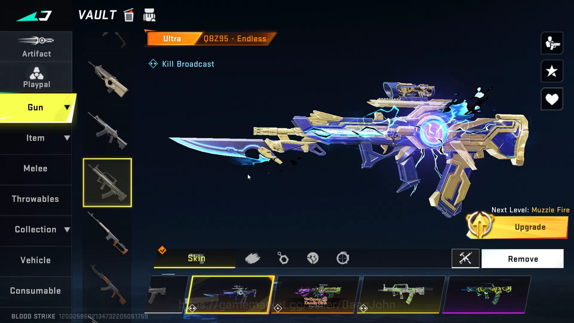 Blood Strike Accounts ASIA |ETHERNAL=SPEAR(LVL1),UZI(LVL3)|COLLAB=M700,K image 20