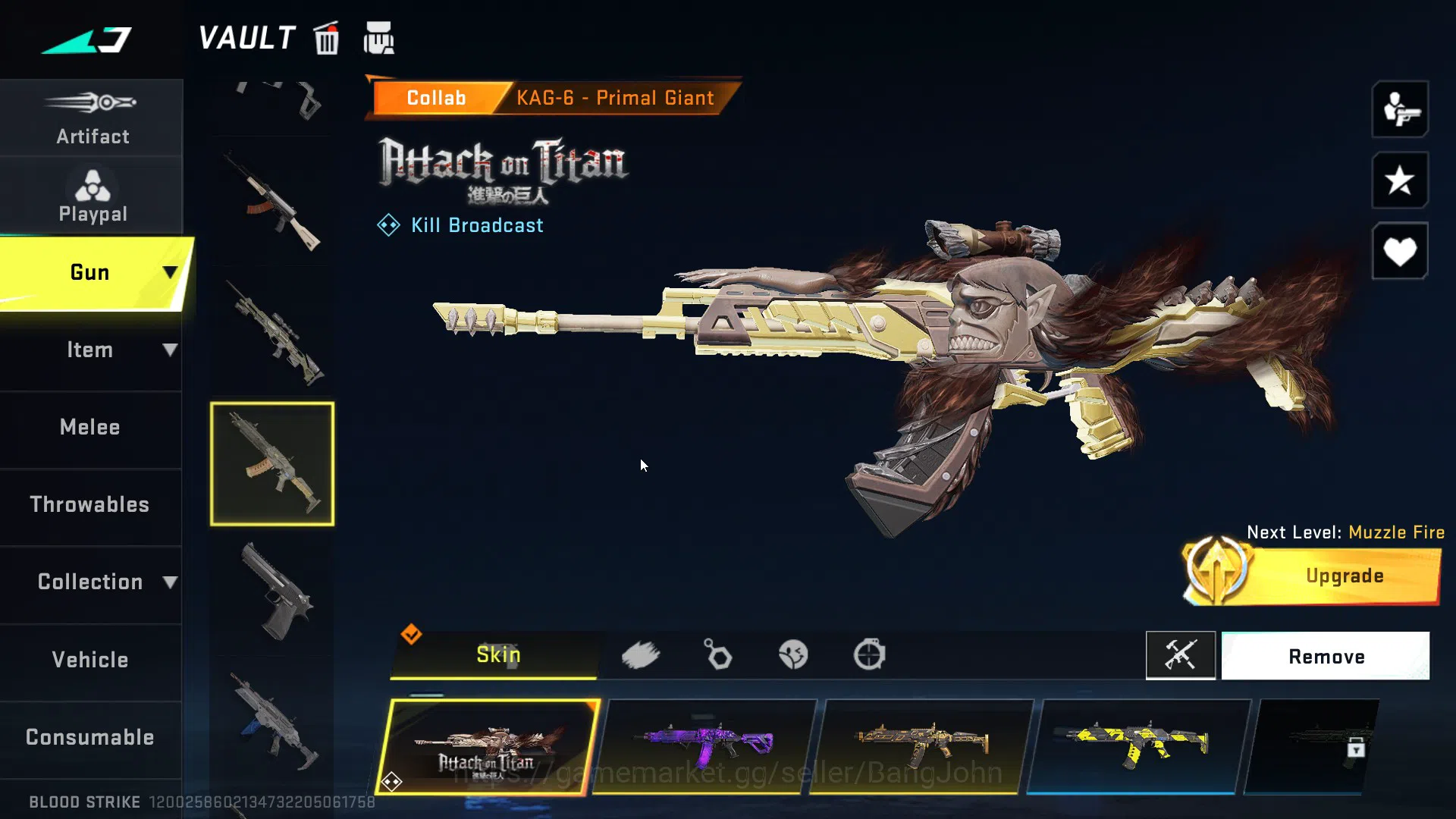 Blood Strike Accounts ASIA |ETHERNAL=SPEAR(LVL1),UZI(LVL3)|COLLAB=M700,K image 7