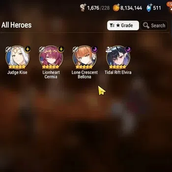Epic Seven Accounts Limited Hero GLOBAL UnVerif|New Era|4 ML(TR Elvira,LC belona,LH
