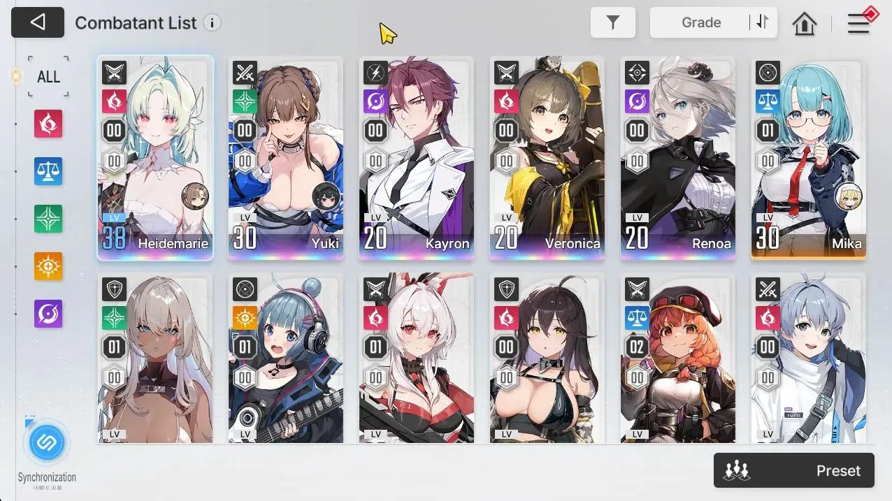 Chaos Zero Nightmare Accounts GLOBAL Lv33|5 SSR[Heidemarie,Yuki,Veronica,Renoa,K image 3