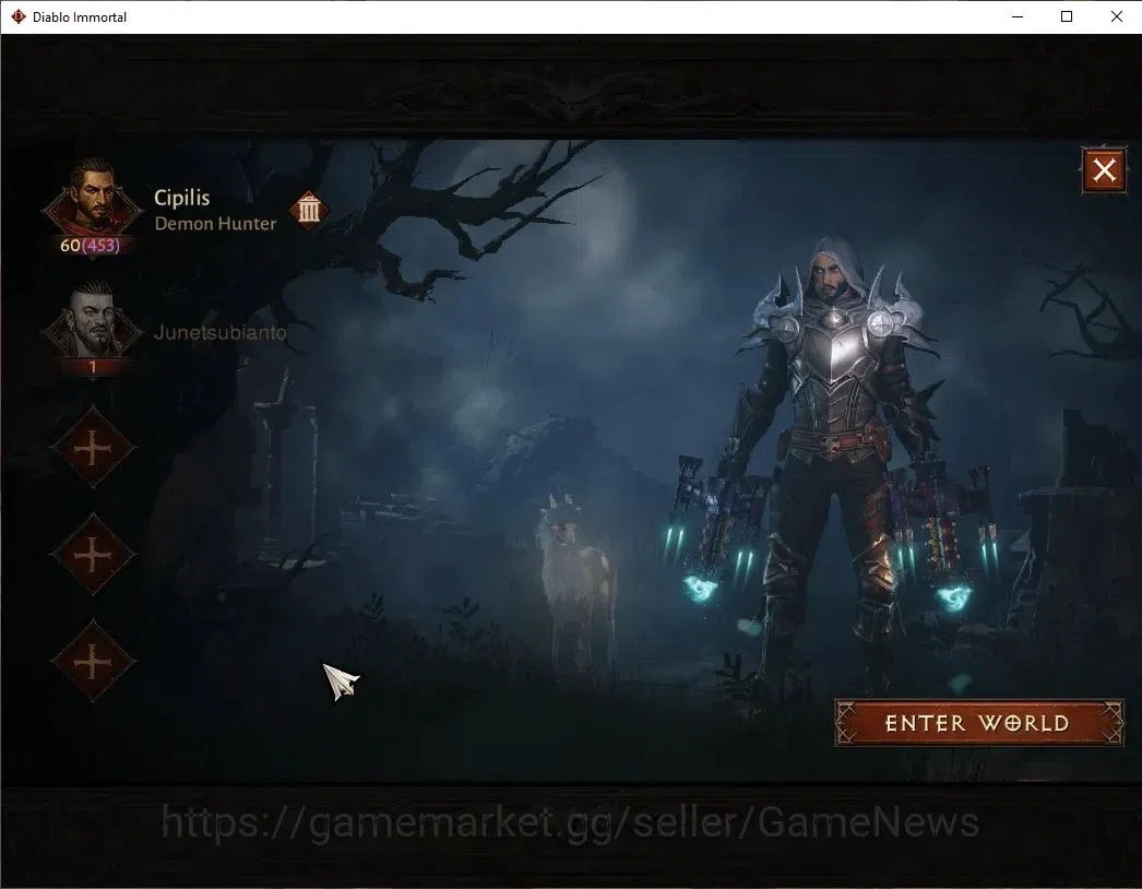 Diablo Immortal Accounts SEA - Verathiel|CS ON|Lv60(453)|Demon Hunter|32K C image 1