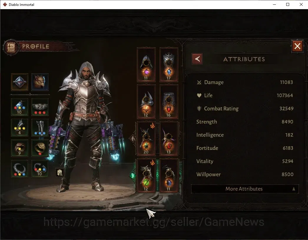 Diablo Immortal Accounts SEA - Verathiel|CS ON|Lv60(453)|Demon Hunter|32K C image 3